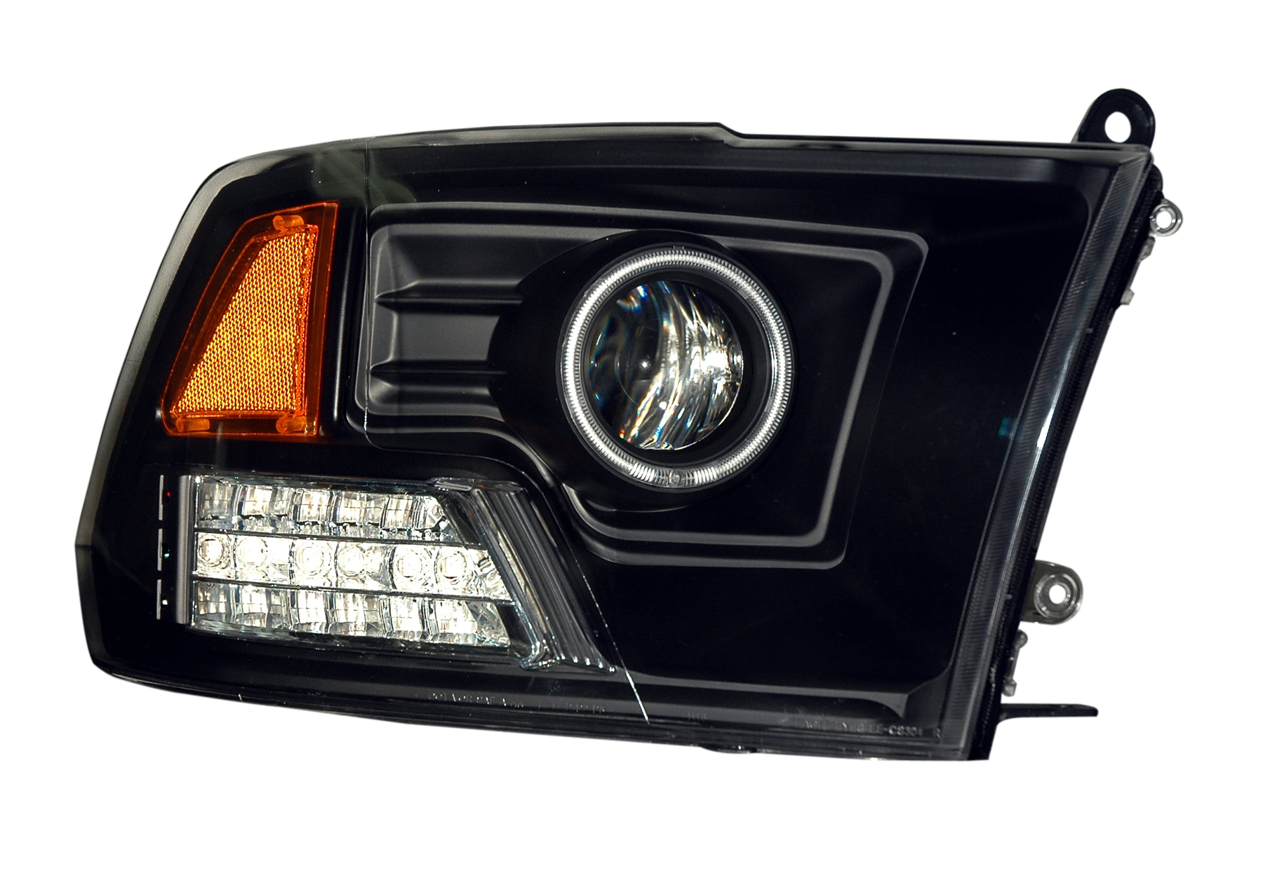'09-'10 Dodge RAM CCFL Halo Projector LED Headlight Set - Chrome or Black