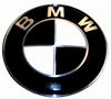 BMW Black / White  Hood Trunk Badge