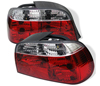 BMW E38 7 Series  '95-'01 Red/White Taillight Set, Crystal Clear