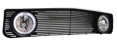 Ford Mustang '05 -'09  Black or Chrome Grille W/ Halo Fog Lights