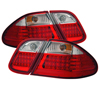 Mercedes CLK W208 Red Clear LED Taillights '98-'03 - CLK320 CLK430 CLK55
