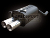 Mercedes Benz C-Class ll W203 Supersport Steel Muffler w/ Dual Tips for 00