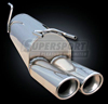 Mercedes Benz C-Class  Supersport Stainless Steel Exhaust  w/ Dual Tips S204 08/07