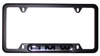 Black Stainless Steel Logo License Plate Frame w/ Silver BMW Nameplate