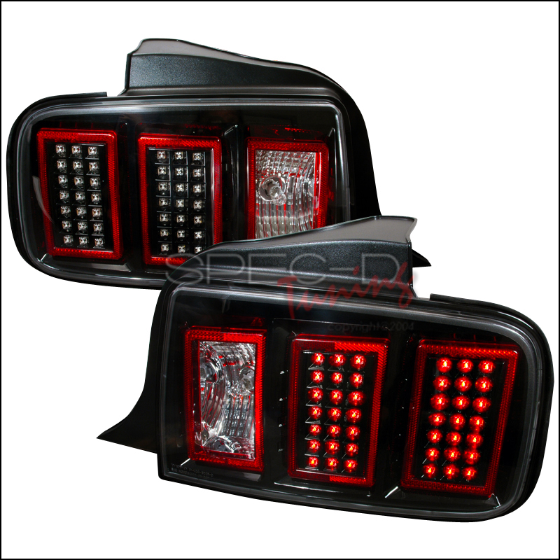 Ford Mustang Black Housing LED Taillight Set
