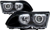 BMW E46 '98-'01 323 328 330 4dr Halo Projector Headlights - Black