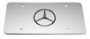 License Plate with Star Logo, Polished Stainless Steel
